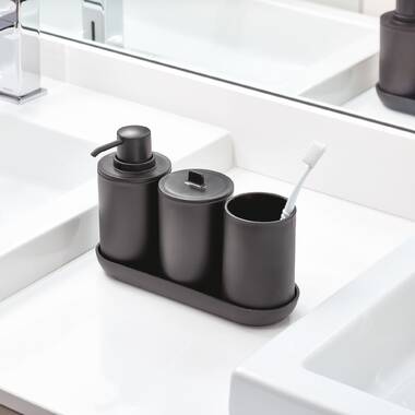 Matte Black Countertop Bathroom Set