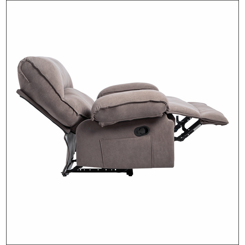 Fauteuil inclinable manuel surdimensionné pour le salon, Brun