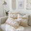 Housse de coussin Alonisos Boho blanc et neutre 20 po x 20 po