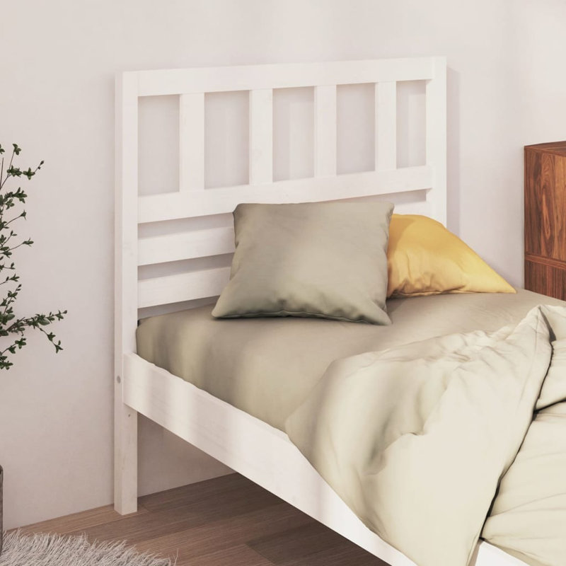 Macfarlane Solid Wood Headboard, 81 x 100 cm, White