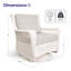 Chaise pivotante avec coussins Vaishnavi