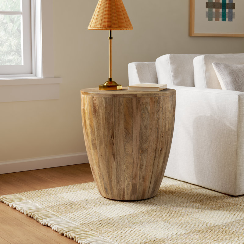 Vivenne Mango Wood End Table, Natural