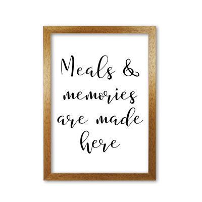 Meals And Memories - Print