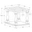 Table d'appoint antique couleur café