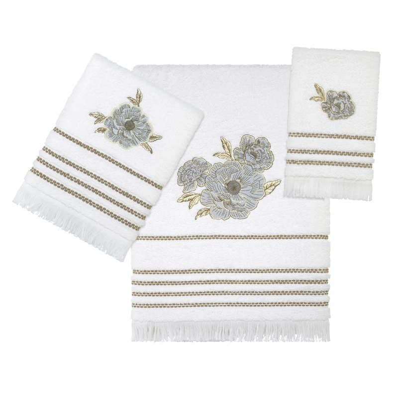 Ensemble de serviettes 3 pièces Nicole Miller Camille, Ensemble 3 serviettes de bain