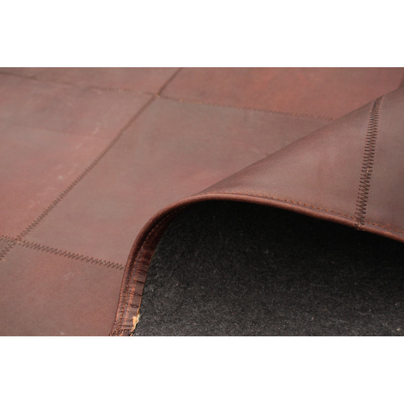 Tapis brun foncé unique 5 pi x 7 pi 11 po