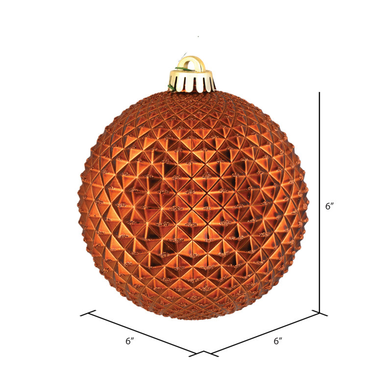 Ornement boule Durian Glitter, Cuivre