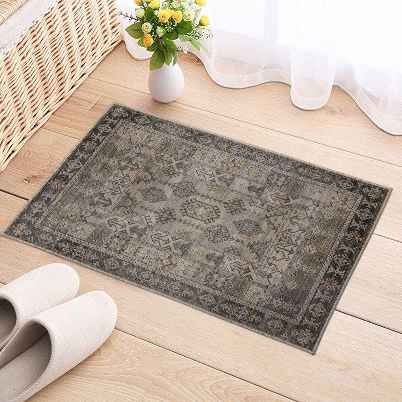 Café Baola traditionnel rétro à motif tribal, Rectangle 2 pi x 3 pi