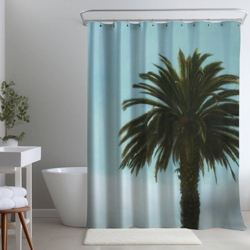 Shower Curtain CO162 – Polyester Shower Curtain, Dye Sublimation Print, 71" W × 74" L
