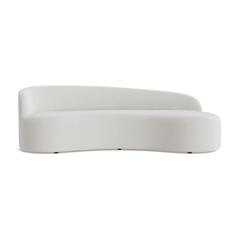 Sofia Left Arm Sofa, Performance Velvet - Silver