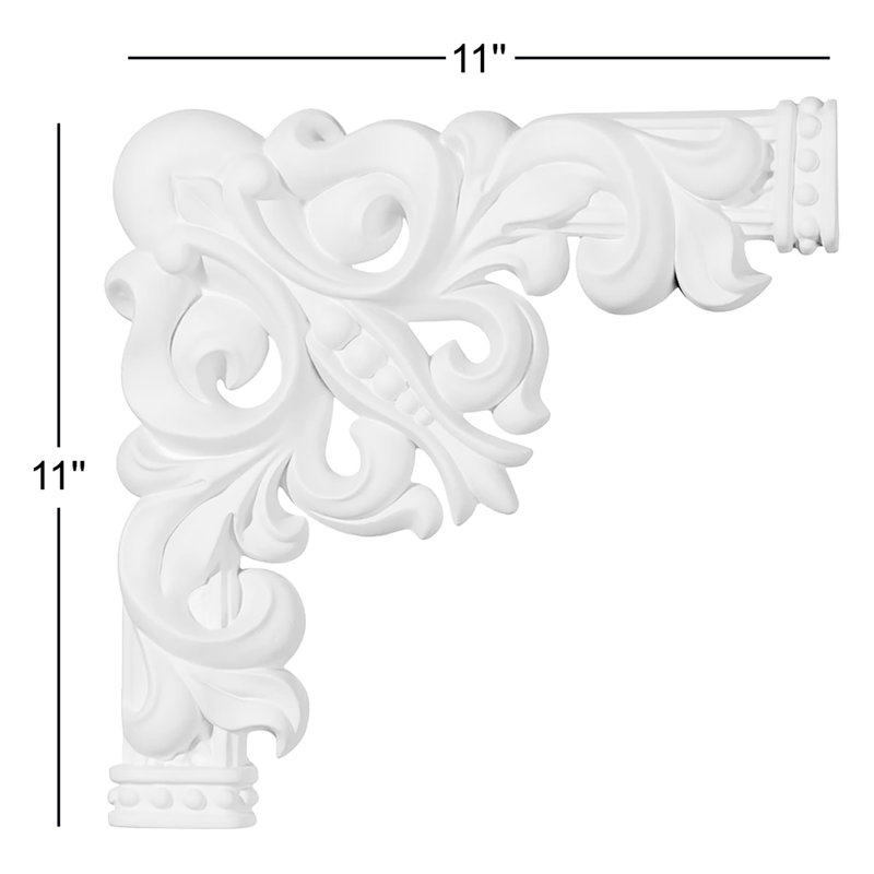 11"W x 11"H Sofia Panel Moulding Corner