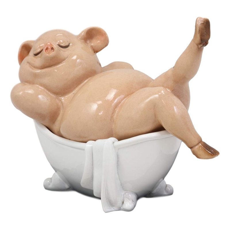 Bébé marilyn the porcine diva assis dans une baignoire Groverson