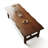 Brown Rectangular Solid Wood Trestle Dining Table-804953043