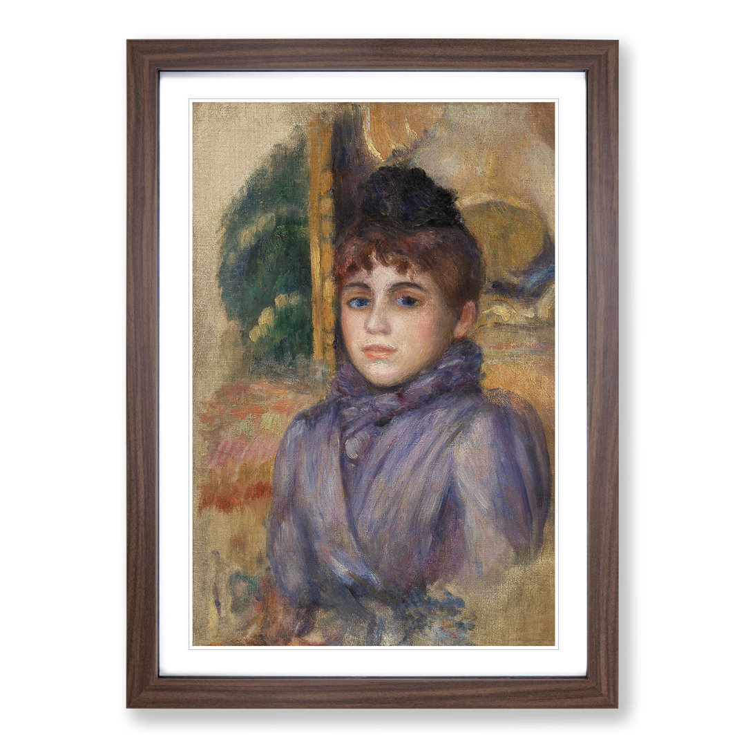 Portrait of a Young Woman by Pierre-Auguste Renoir - Framed Print