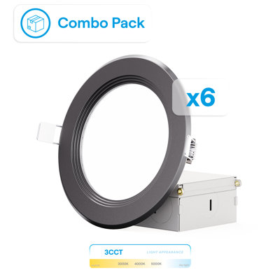 Ensemble de plafonniers encastrés à DEL de 4 po Infibrite Thin