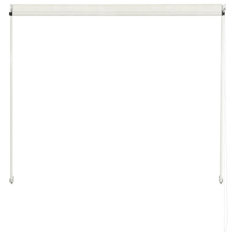 Retractable Awning with Bradde Chain Sunshade Shelter for Patio Outdoor, 157.5" x 59.1", Solid Cream