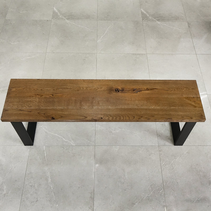 Willie Upholstered Bench, H49 x W200 x D40cm, Brown Oil