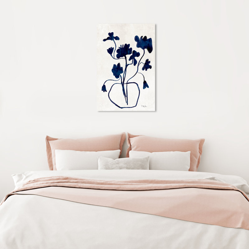 Vase anémone - Impression sur toile, Toile tendue, H 24 po x l 16 po, Sans cadre