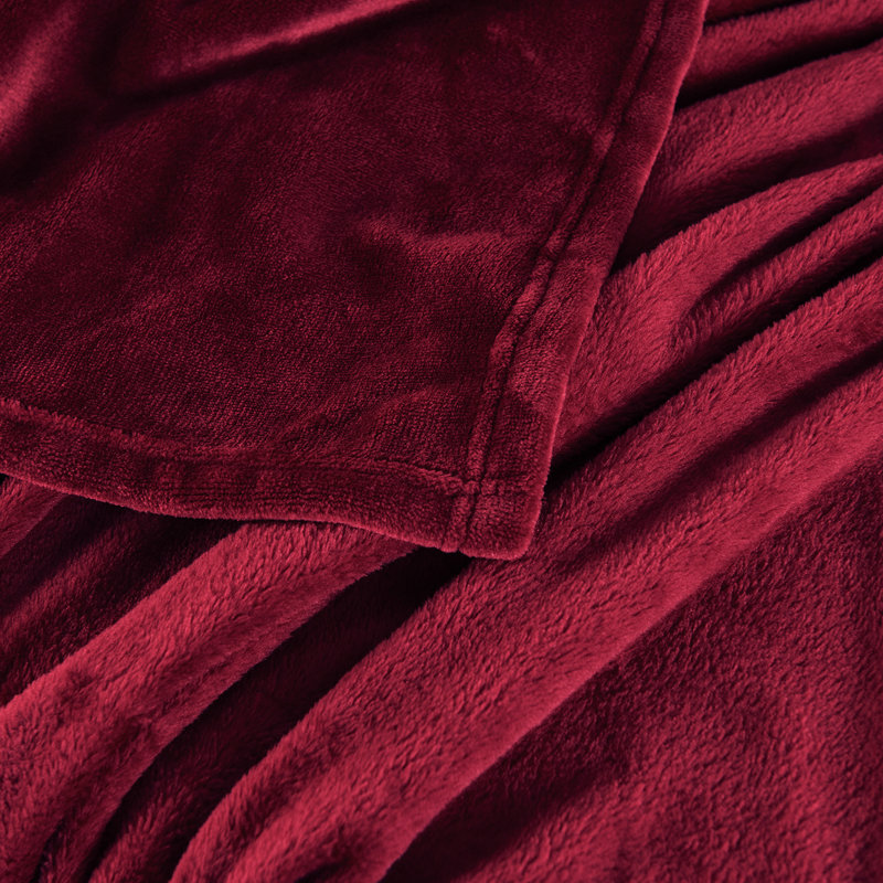 Plain Weave / Muslin Throw Blanket, Burgundy
