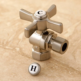 Valve à angle de compression 0,38 po FIP x 0,38 po Millennium Millennium, Nickel brossé