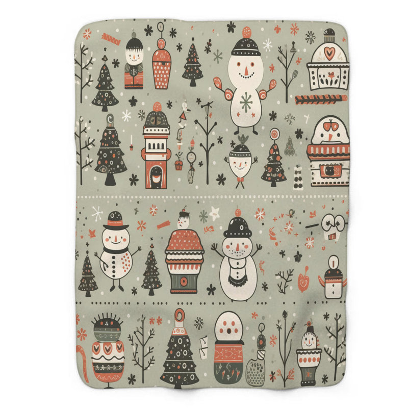 Couverture Frosty Snowman Fun - 1 pièce, L 60 po x L 80 po