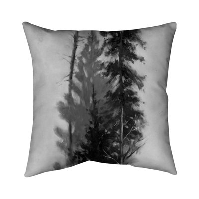 Silhouette of trees - 18"x18" Throw pillow cover - Poly twill - Print on demand