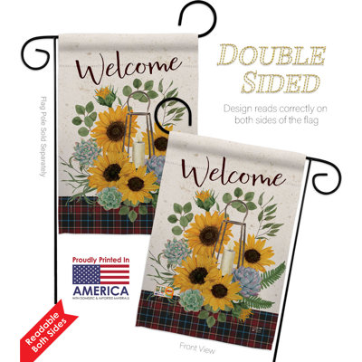Ensemble de drapeaux en polyester 18 x 13 po Welcome