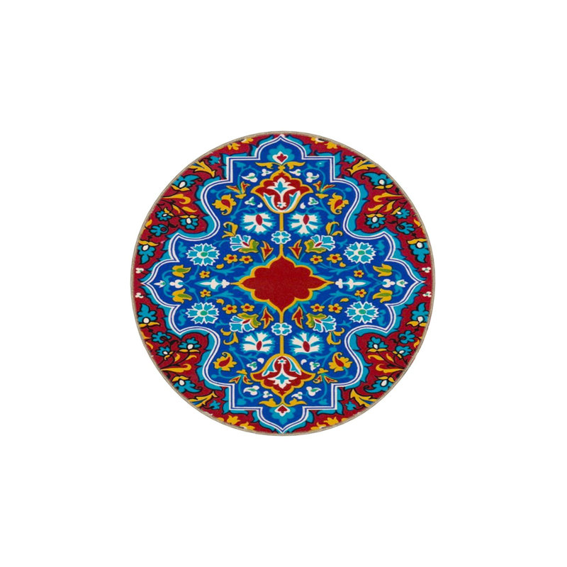 Tapis tissé pastel à motif d'étoile, Sous-tapis rectangulaire de 3 pi 3 po x 4 pi 11 po