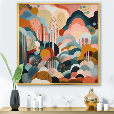 «Pink Green Minimalims Explosion III», reproduction sur toile