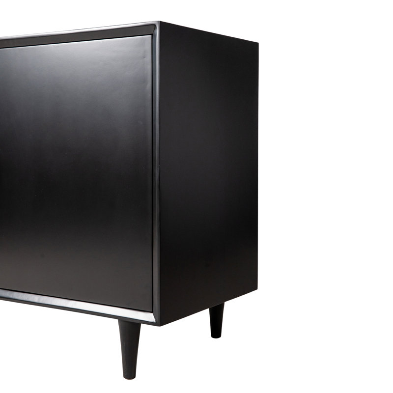 Metarie 50" Wide Solid Wood Sideboard, Tricorn Black