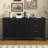 Minimalist Wave-Pattern Sideboard With Functional Storage, Accent Cabinet