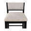Chaises à hauteur de comptoir (2) - Revêtement gris, accents noirs, repose-pieds, fabrication en bois robuste pour chaise de salle à manger (2 pièces) Siège et dossier rembourrés, pieds, bois-1833181350