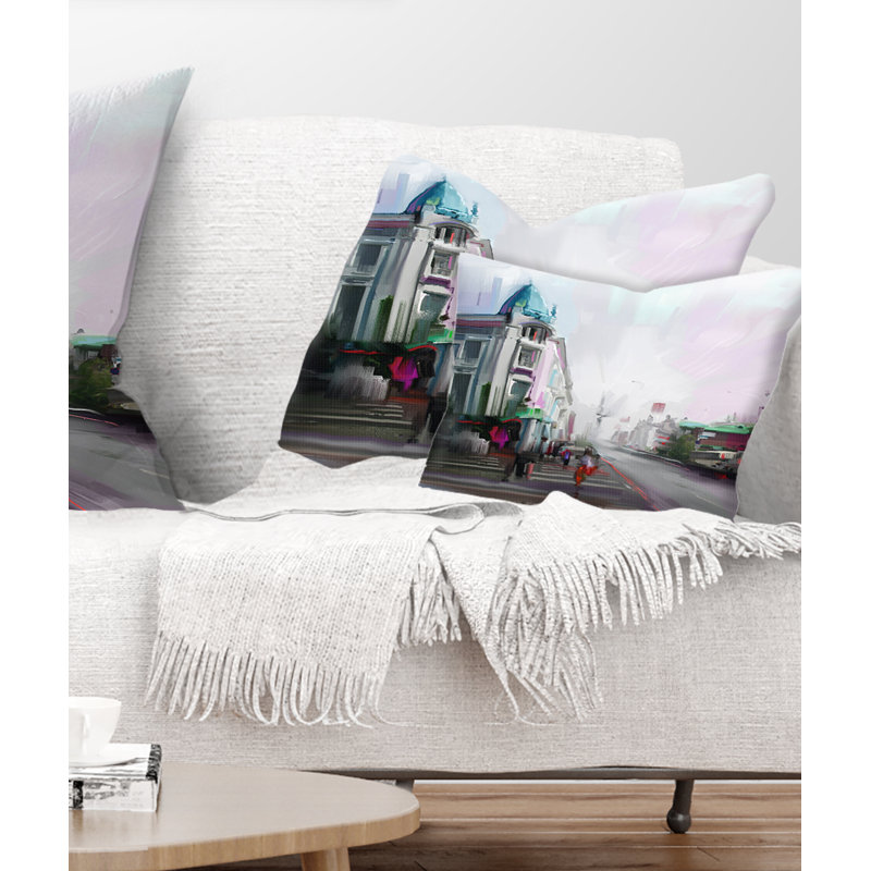 Coussin City Street - Cityscape, 12 po x 20 po, Rectangulaire