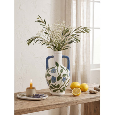 Vase floral en céramique Amphora