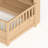 A Twin-Sized Wooden Floor Bed With A Fence-Style Guardrail, Featuring A Side Storage Decorative Function, And Its Color Is In The Natural Wood Tone.-1535626900-1535626899