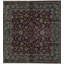 Hand-Knotted High-Quality Red and Black Square Area Rug