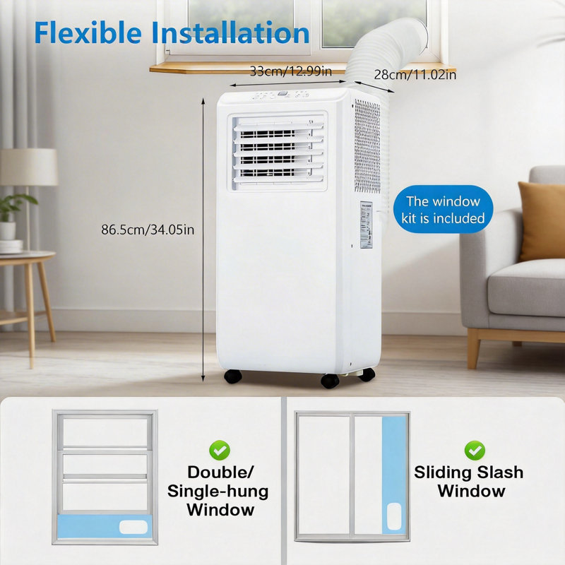 10000 BTU Portable Air Conditioner, with Remote Control