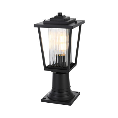 Lampadaire d'extérieur noir Musson