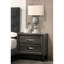 Table de chevet rustique en chêne gris pour chambre à coucher, 2 tiroirs, bois massif, magnifique table de chevet en bois avec couleur, design moderne