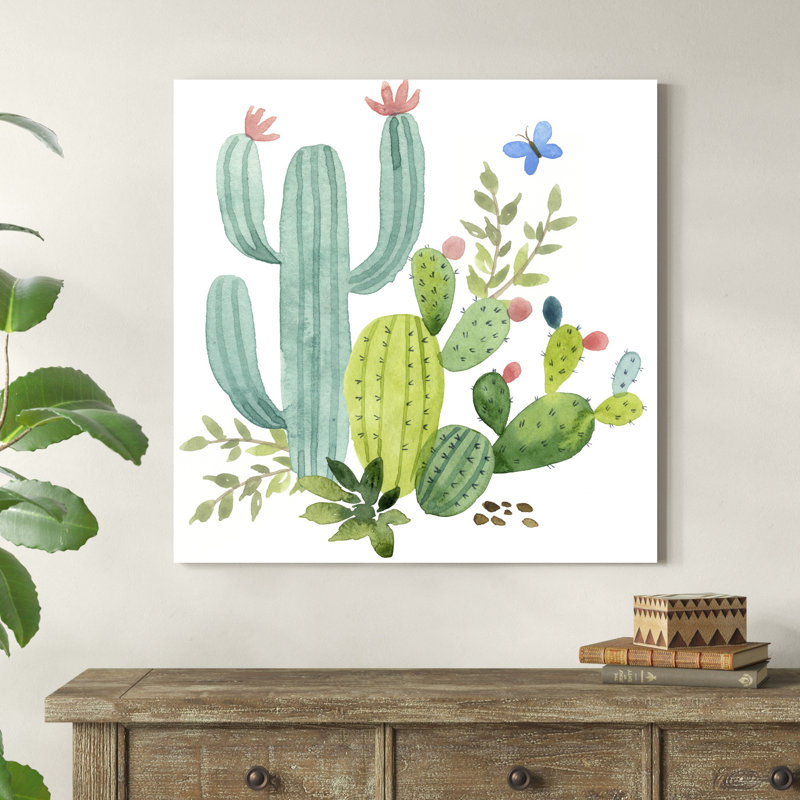 " Happy Cactus IV " by Jane Maday, 36" H x 36" W x 1" D