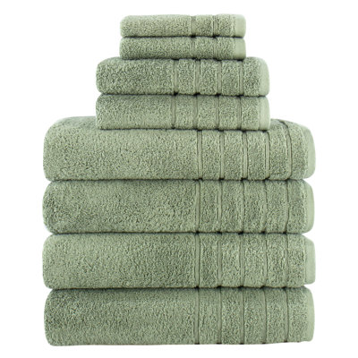 Abeer Luxury Turkish Cotton Towel Set - Soft, Absorbent, and Durable - Ideal for Bathroom, Spa, and Everyday Use - Set of 8