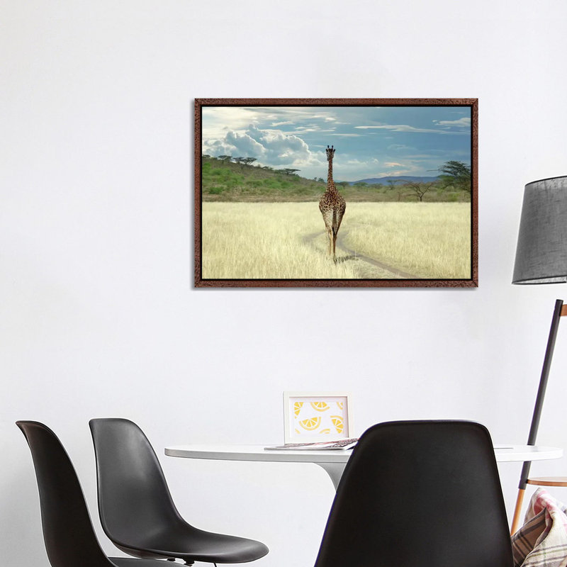 Until I Get There by Ben Heine - Print on Canvas, 101.6 cm H x 66.04 cm W, Classic Brown Wood Framed