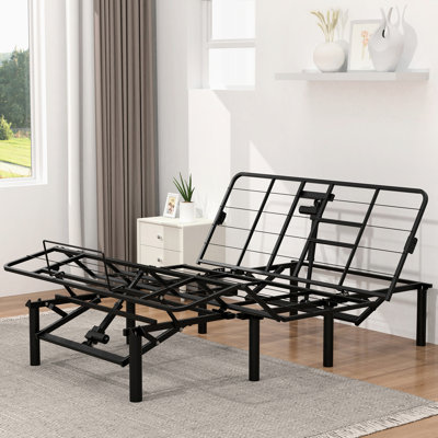 Queen Size Adjustable Bed Base, Silent Motor Control, Head & Foot Incline Settings, Dual Ports, Remote 750 Lbs Weight Capacity Motor, And With Zg Memory Keys,