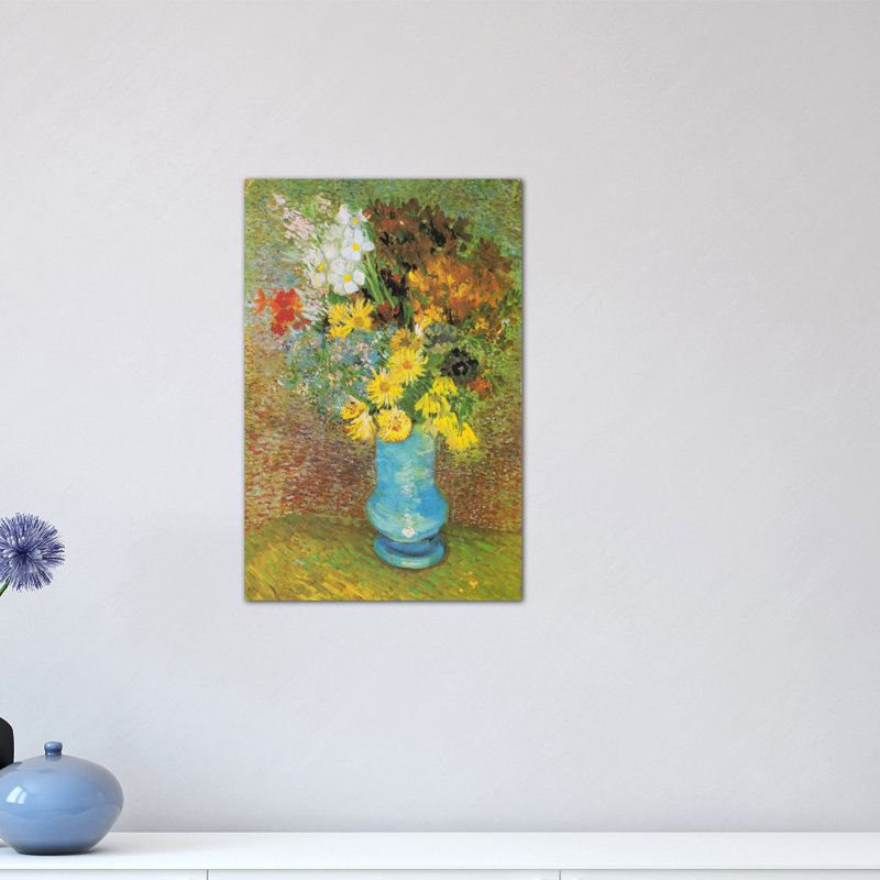 "Vase with Daisies and Anemones" par Vincent Van Gogh, reproduction d'art sur toile, H 60 po x l 40po x P 1,5 po