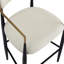 2 tabourets de comptoir - beige recouverts de tabourets de bar à hauteur de structure en fer (paire) en cuir synthétique et structure durable