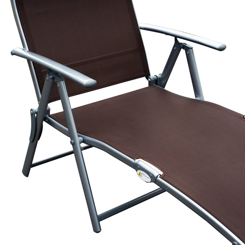 137cm Long Reclining Single Chaise, Brown