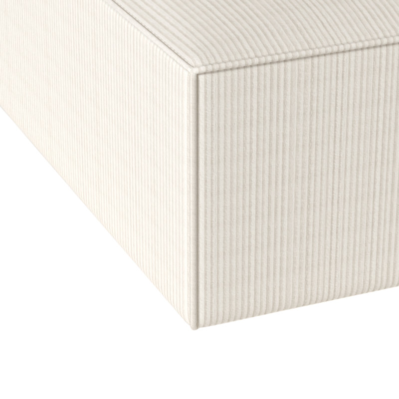 Hershberger-Canapé-repose-pieds-Beige-4/5, Velours côtelé beige