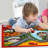Licensed Disney Pixar Cars Roadmap Digital Printed Easy Care Non-Slip Polypropylene Youth Play Area Rug, 4'6"x6'6"