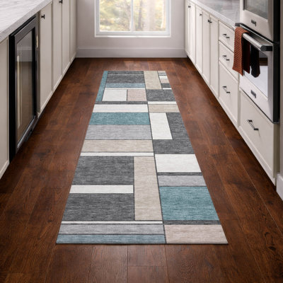 Tapis géométrique intérieur / extérieur lavable à la machine Chantille ACN2834