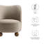 Monroe Boucle Fabric Accent Chair In Coral Walnut-104318235